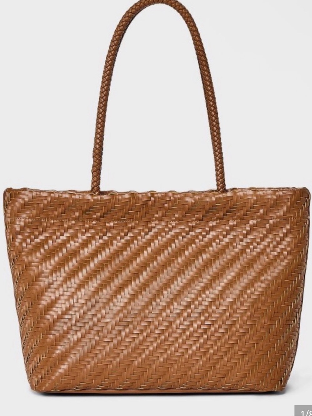 a new day Woven Tote Bag in Brown NWT👜☀️